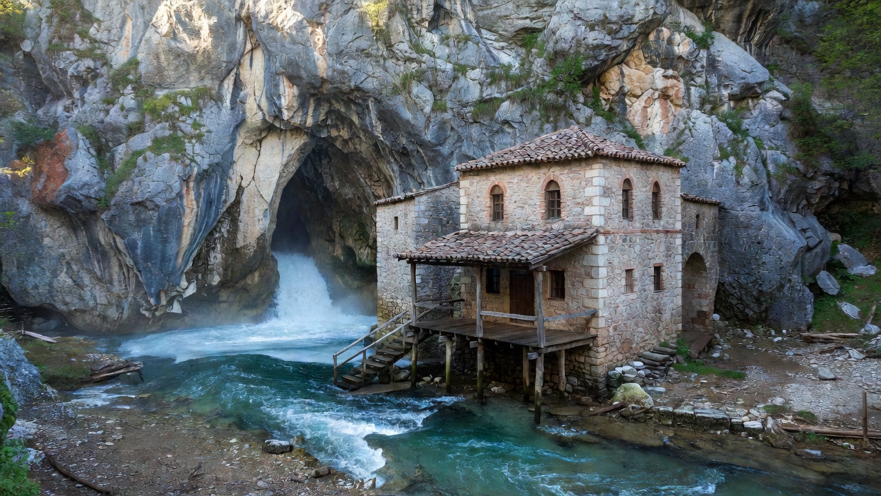 Blagaj Tekke Dervish house on subterranean spring in Bosnia